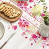 Horaldaily Valentine Tablecloth 60×60 Inch Round, Pink Love Plants Washable Table Cover for Party Picnic Dinner Decor