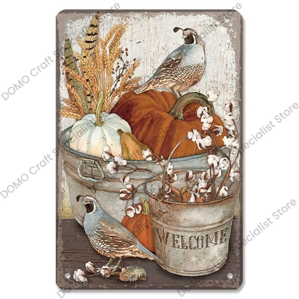 Artistic Metal Wall Sign, Halloween Christmas Decor