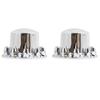 2PCS Rear Wheel Axle Covers Kit Chrome Plated Prevent Rust for Most Trucks Trailers Vehicles with 33mm Flange Lug Nuts