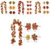 Artificial Autumn Fall Maple Leaves Garland For Home Party Decoration Vibrant Colors 175cm Long