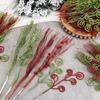 48 Pcs Christmas Tree Picks Decorations Red Green Glitter Curly Berry Stems Fake Candy Ornaments for Xmas Home