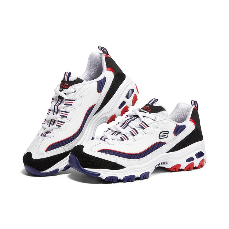 Skechers D'Lites 1.0 Synthetic Leather, Artificial Leather Cushioning Abrasion Resistant Coverage Support 149781-WNVR