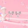 Barbie earrings Shining bow temperament niche design high-end sense sweet daily versatile commuting exquisite fugitive princess romantic ear BBE716620