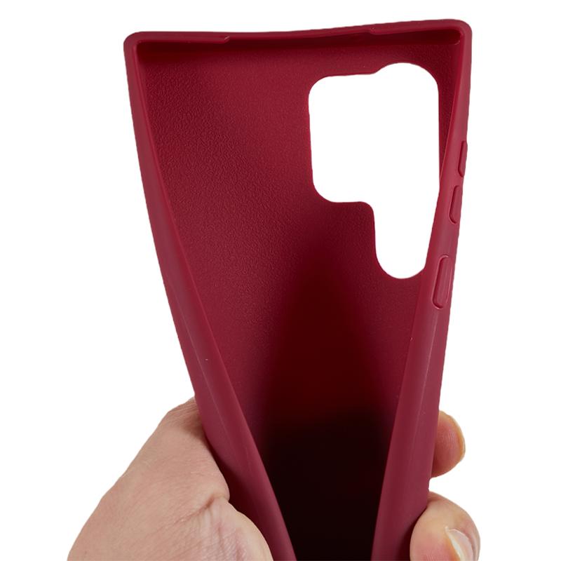 TPU Case for Samsung Galaxy S23 Ultra Matte Finish Phone Protector Cover with Wide Lanyard