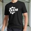 New EBM Techno Dark Active Logo Men's Black T Shirt Funny Size S To 5XL