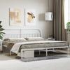 VidaXL Metal Bed Frame with White Headboard 200x200 Cm 353691