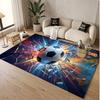Soccer Theme Soft Crystal Velvet Rug Custom Name & Text Print Non Slip Floor Rug for Bedroom Living Room