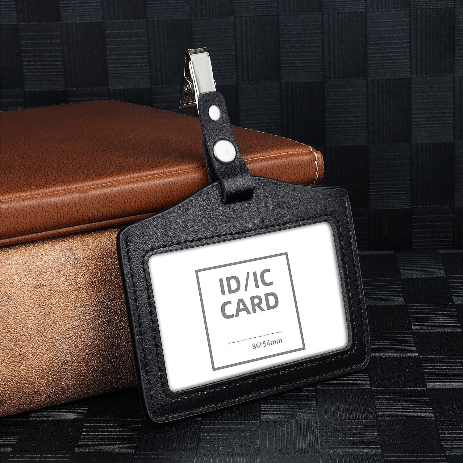 

Doctor Nurse Staff Job Number Card Badge Holder with Clamp Chest Card Cover ID Name Tag Cases Stationery