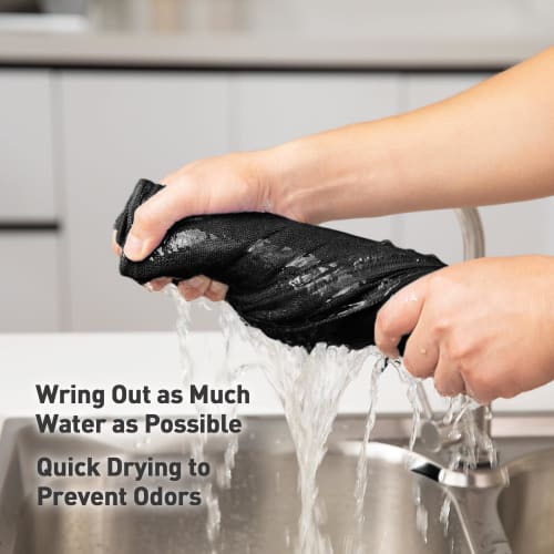 WEAWE Microfiber Cloths, Absorbent, Quick-Drying, Multi-Purpose Towels, 12-Piece Set, 33x33cm, Black