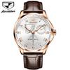 JINSHIDUN Multi-functional Hollow Pointer Fashion Small Second Dial Fully Automatic Mechanical High-end Men's Watch