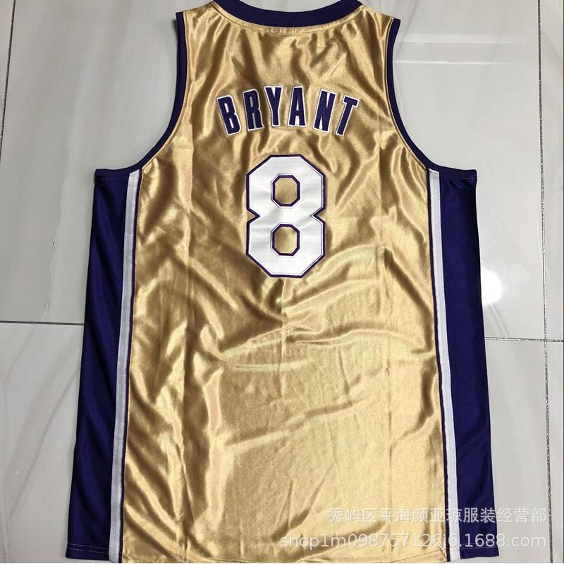Authentic-Style Los Angeles Lakers 8 Kobe Bryant Basketball Jersey Men Women Breathable Bamboo Charcoal Fiber Performance Shirt