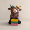Creative Highland Cattle Resin Statue for Garden and Home Decor