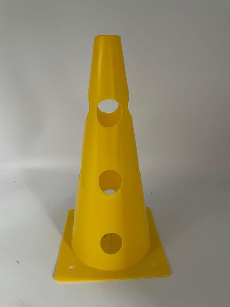 32CM quadratischer Boden-Eimer mit Logo und Löchern – Multifunktionales Fußballtrainings-Hindernis