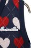 Samantha Thavasa Heart Golf Knit Vest S Navy Women Used