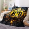 1PC Borussia Patterned Flannel Blanket Suitable For All Seasons for Home Decor Warmth and Comfort Gifts Holiday Present