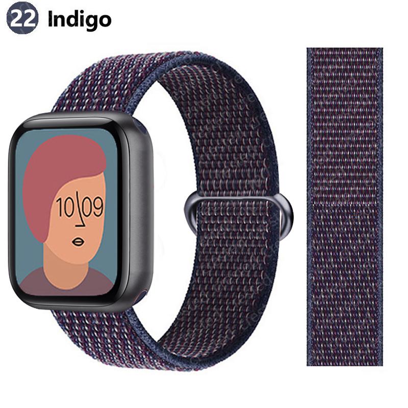 2pcs Straps For Apple Watch Band 44mm 40mm 45mm 46mm 42mm 49mm 41mm Nylon Loop Bracelet iwatch Series 10 9 8 7 6 5 3 se ultra 2