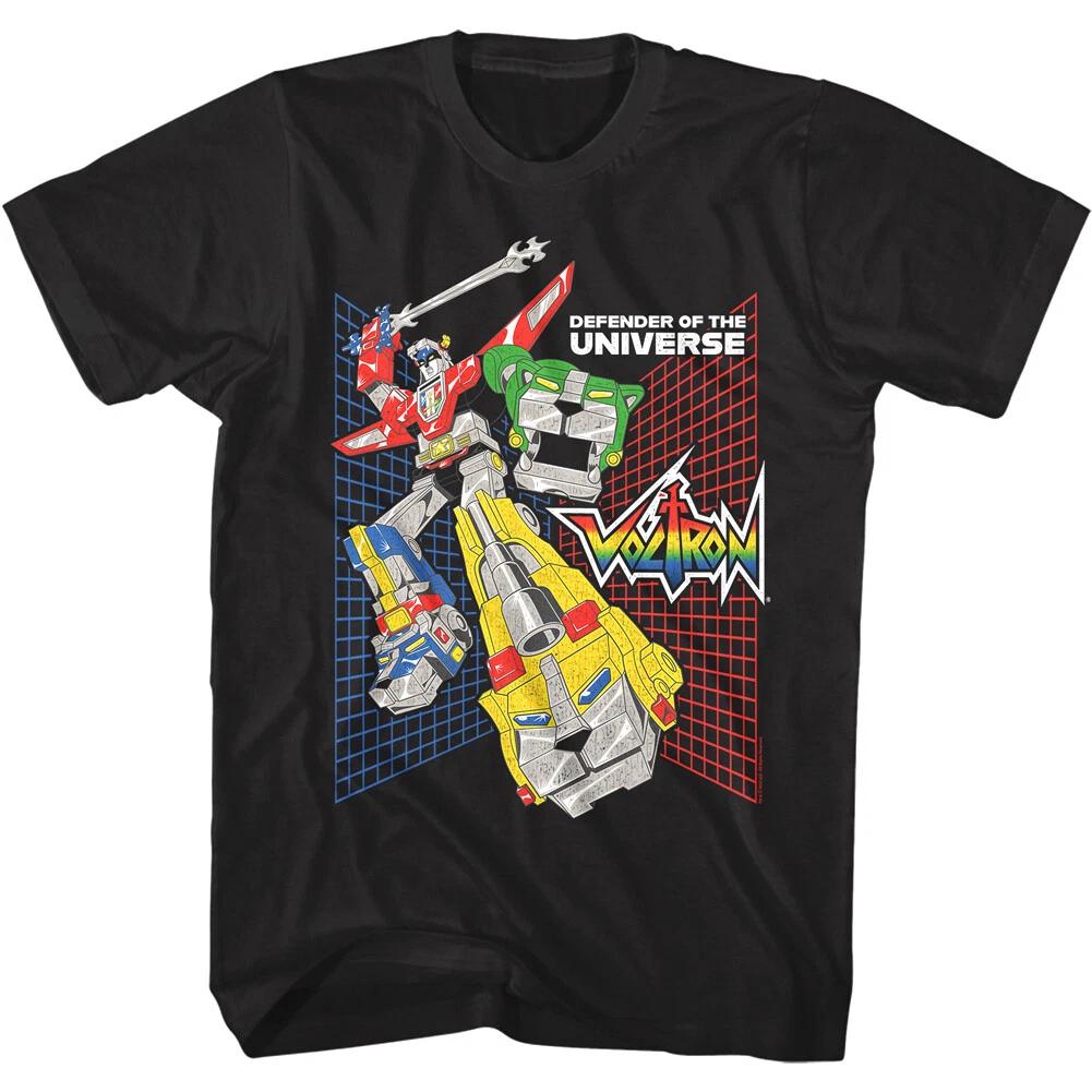 Voltron Defender of the Universe Poster Men s T Shirt Robot Lion Force Tee Space S