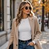 Fitted Autumn Winter Tee Top Slim Fit Base Layer Shirt Crop Top Long Sleeve T-Shirt  Women