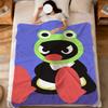 Süße Cartoon-Kunst Lustiger P-Pingu Flanell Weiche Warme Plüschdecke Für Sofa Wohnzimmer Haustier Hogar Schlafzimmer Geschenk Zuhause Auto Tragbar