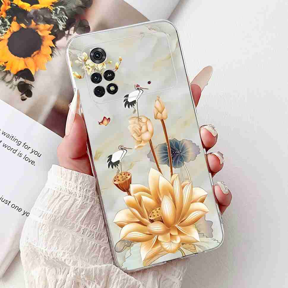 For Xiaomi POCO M4 Pro 4G 6.43" Case Fashion Girl Cute Bear Print Soft Silicon Cover For Poco M4Pro m4 Pro Protective Shell Capa