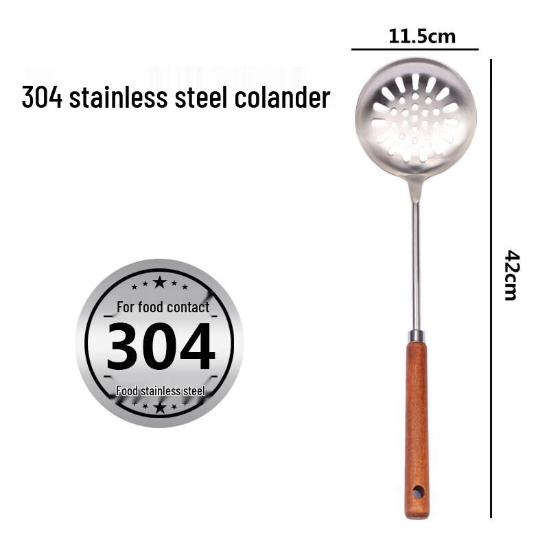 

Yunluan 304 Stainless Steel Extended Handle Slotted Spoon