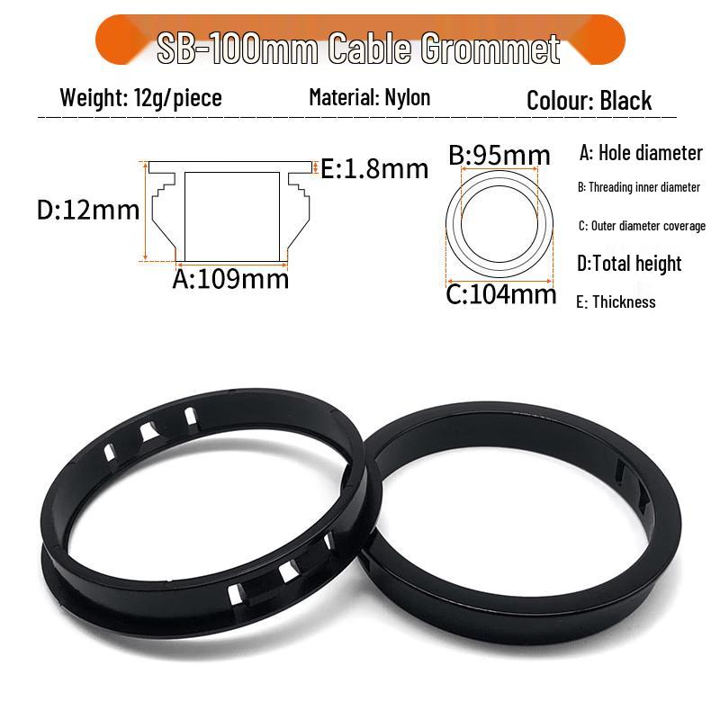 

Black Nylon Wire Protector Grommets - 50 Pack