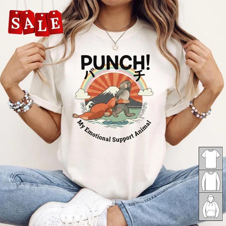 New Punch the Monkey Cotton Unisex S-5XL Shirt OS364 3XL