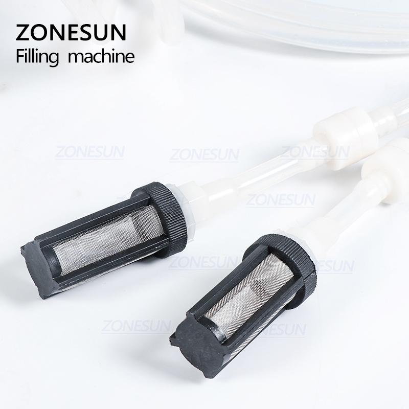 ZONESUN ZS-YTPP2T 2-Kopf Flüssigkeitsabfüllmaschine, halbautomatische Wasserflaschenabfüllmaschine mit Peristaltikpumpe