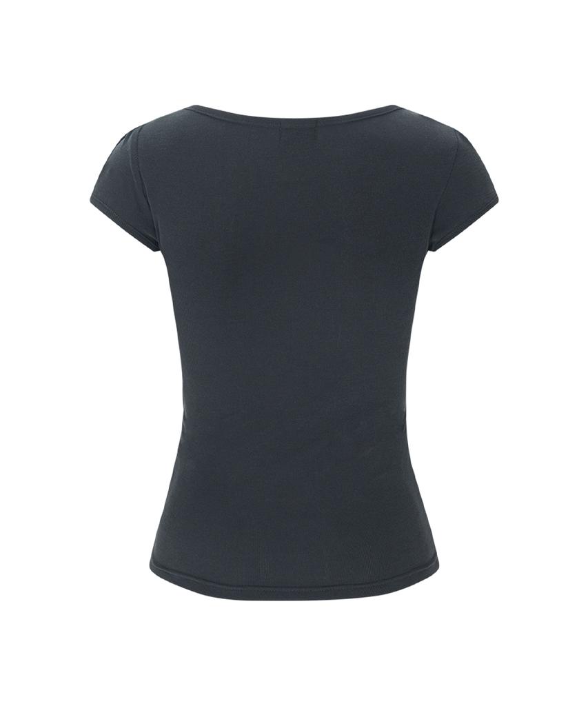 Peullijeunopallou Heren Corset Short Sleeve Top (Cool Charcoal)