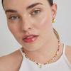 Collier - Nymox - Argent 925 - Plaqué Or Jaune 18 Carats - Cristal Multicolore - Taille Unique