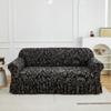 1/2/3/4 Seater Jacquard Skirt Sofa Cover, Simple Luxury Willow Charm Couch Protector For Living Room Home Decor Pad