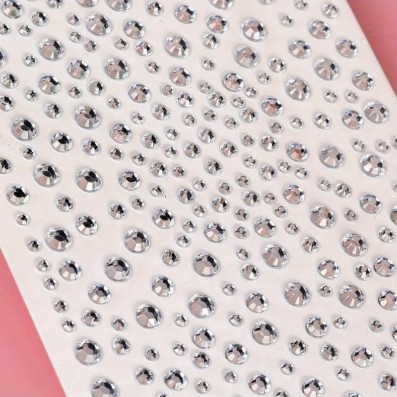 4 Sheets Rhinestone Stickers Faux Pearl Self Adhesive Face Jewels Stick Makeup Face Hair Body Decoration Rhinestone Charms