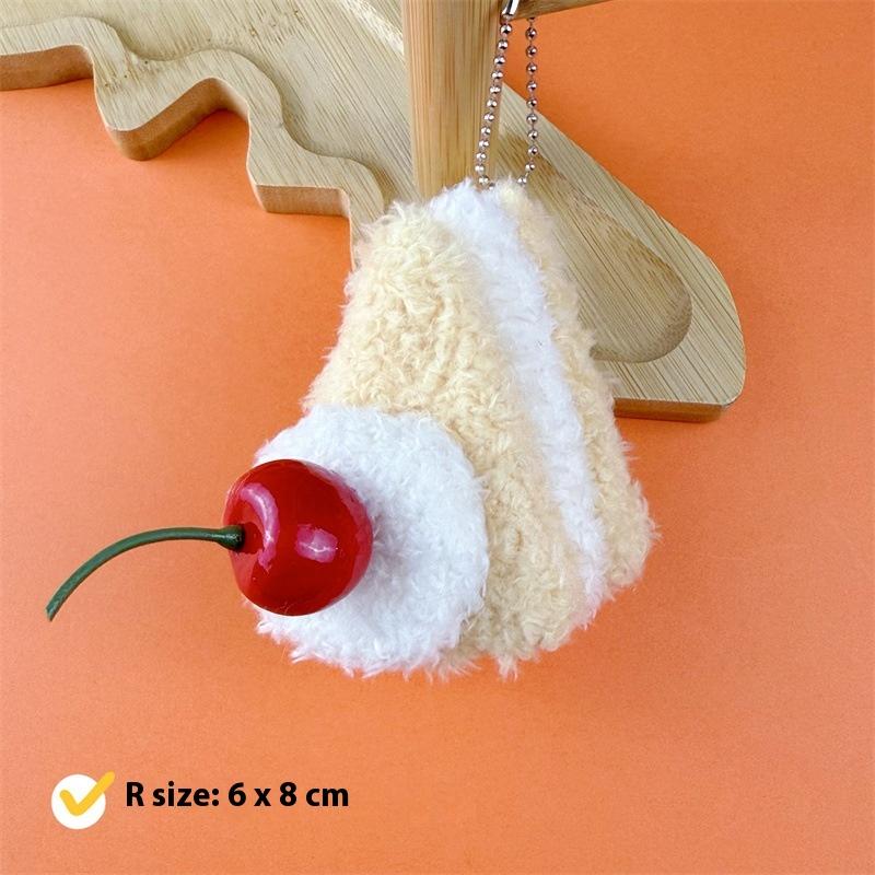 Chaveiro Hambúrguer Bolo Sanduíche de Pelúcia Desenho Animado Comida Simulada Argola de Chave Pingente de Bolsa Mochila Criativa Decoração Suspensa Presentes