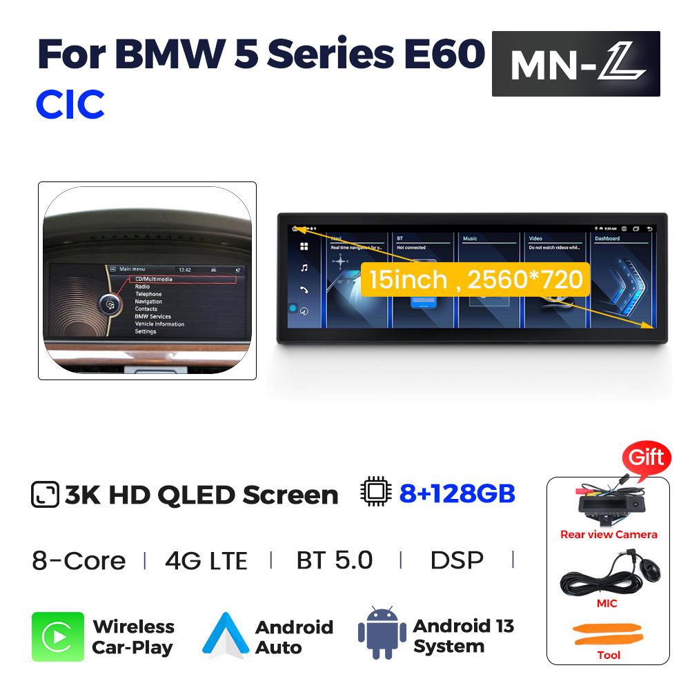 Compatible with BMW 5 Series (E60, E61, E63, E64) 15" Android Display