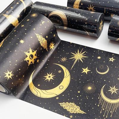 1 sztuka Wstążka Washi Muse Paper 12cm*5m Konstelacja Złota Srebrna Klejąca Dekoracja