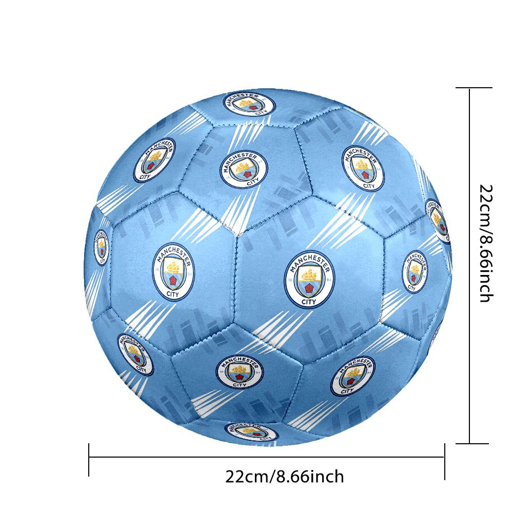 Manchester City teamSoccer Ball Colorful All Ages Machine Stitched PVC Competition Ready Durable High-Bounce