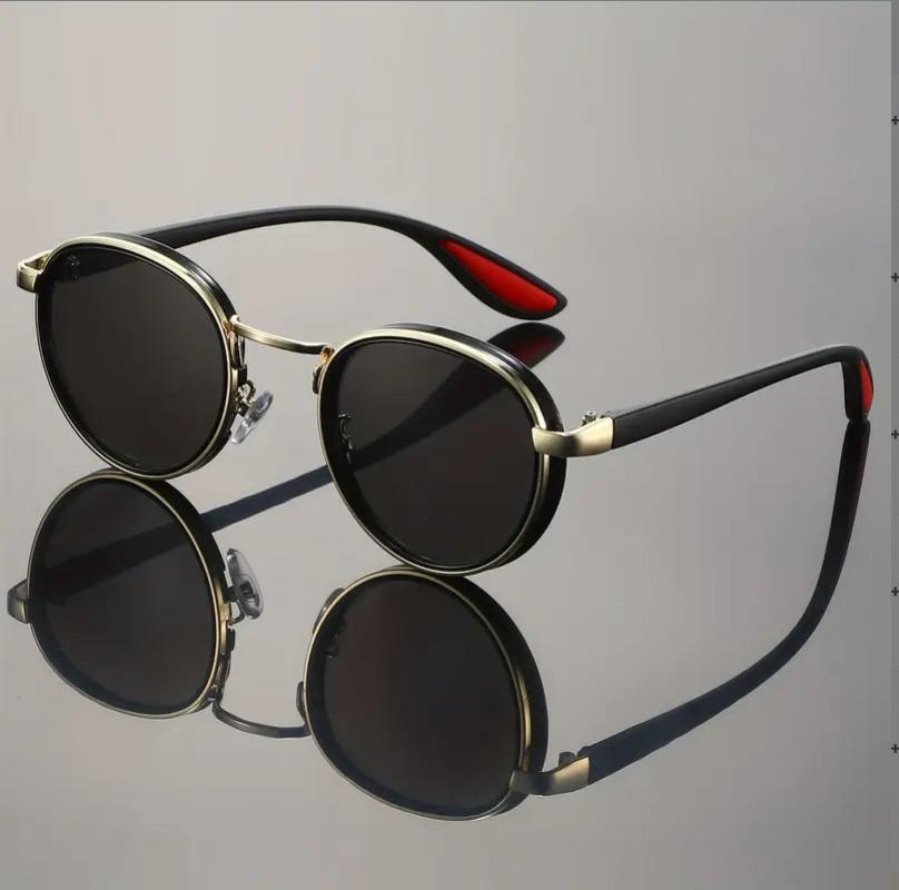 UV Protection Lightweight Comfortable Durable High Quality Retro Alloy Metal Round Shaped Male Female Sun Glasses
