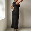 New Beach For Women Solid Color Knitted Beach Bikini Swimsuit Hoodie Dress
