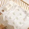 110x110cm High Density Pure Cotton Six-Layer Gauze Baby Bath Towel and Toddler Blanket