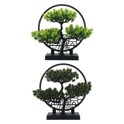 Realistic Fake Bonsai Tree Indoor Artificial Plant Ornament for Home Decor Office Shelf Guest Area