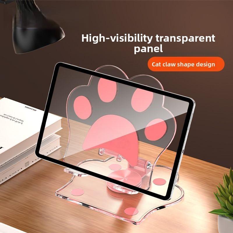 Cartoon Cat Paw Foldable Phone Stand For Desk Use In Dorms And Offices