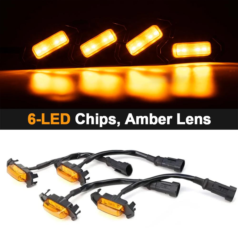 Car Front Grille LED Lights  Raptor Style Lights for 2016-up Toyota Tacoma Front Grille Decorative Lighting Warning Lights DRL