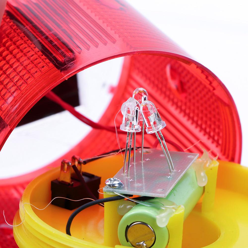 LED Solar Strobe Warning Red Light For Night Road Construction Cone Emergency Signal Safety Traffic Light Flicker Beacon Lamp
