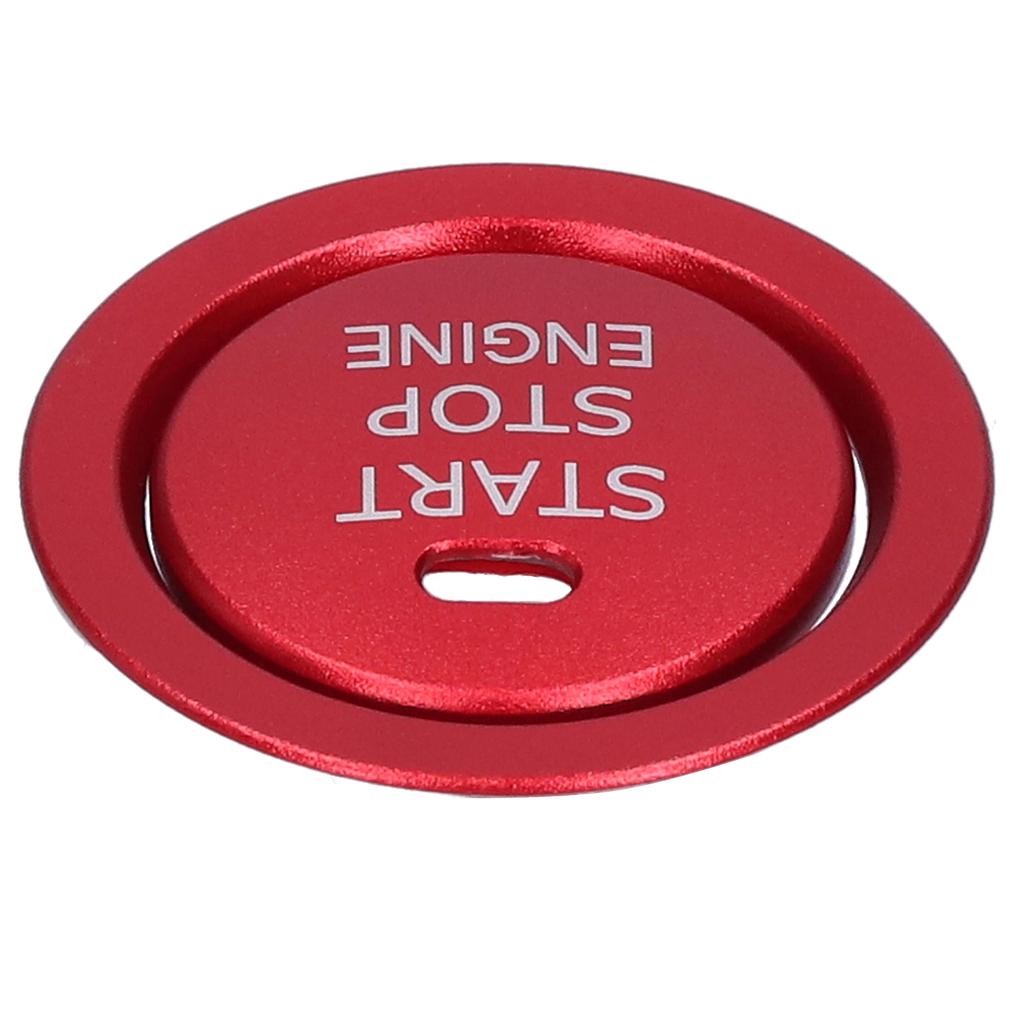 2pcs Engine Start Stop Button Trim Cover Aluminum Alloy Decoration for Car Interior