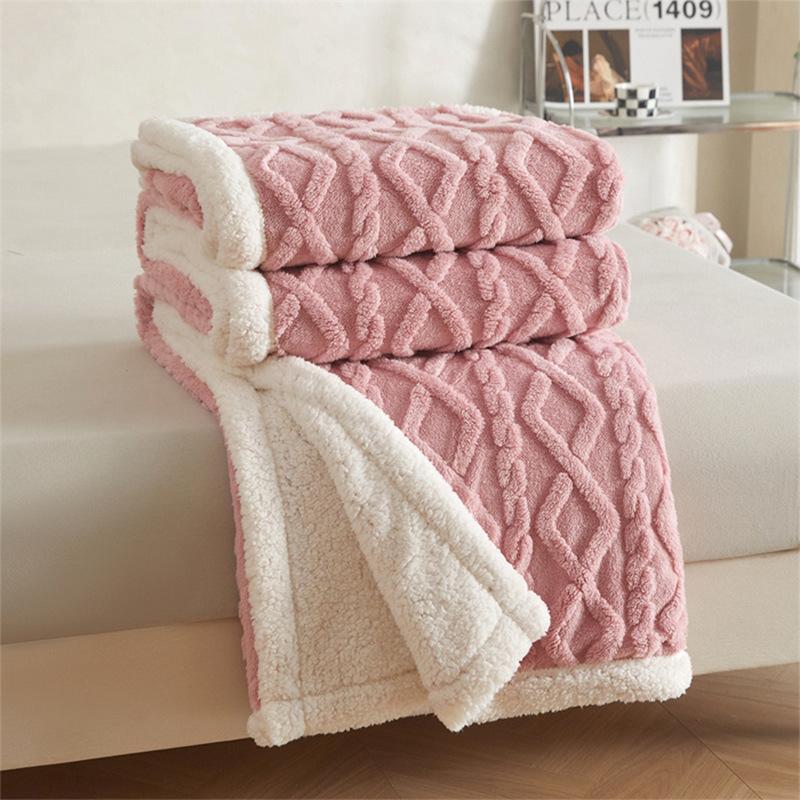 Dicke Warme Fleece-Kuscheldecke Extra Weich Flanell Karomuster für Couch Sofa Ganzjahres-Gemütlichkeit für Bett Homeoffice Geschenk