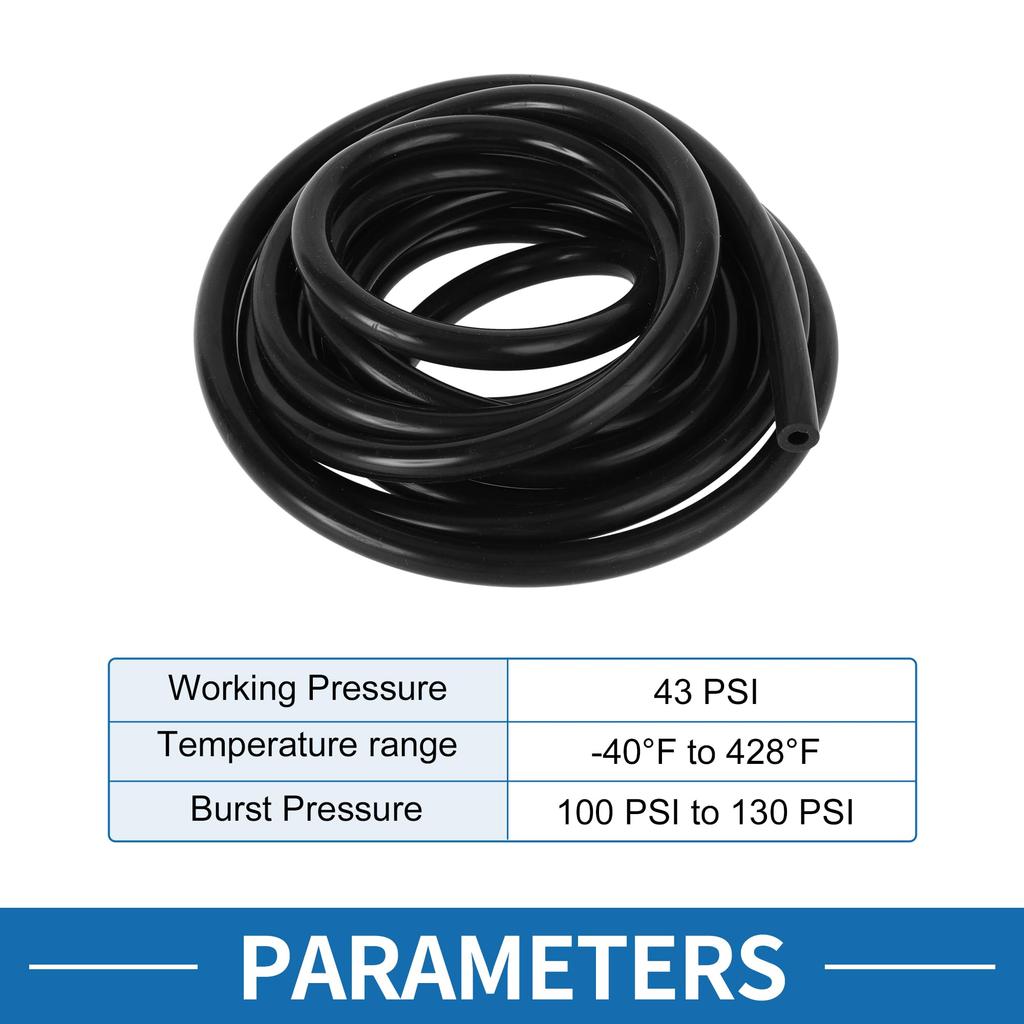 A ABSOPRO Silicone Vacuum Tube Hose for High Temperature 12FT 3/16" 5mm ID 2.5mm