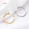 5pairs Stainless Steel Earrings Accessories Base Earring Hook With Four Holes Women French Earring Settings DIY Jewelry Findings