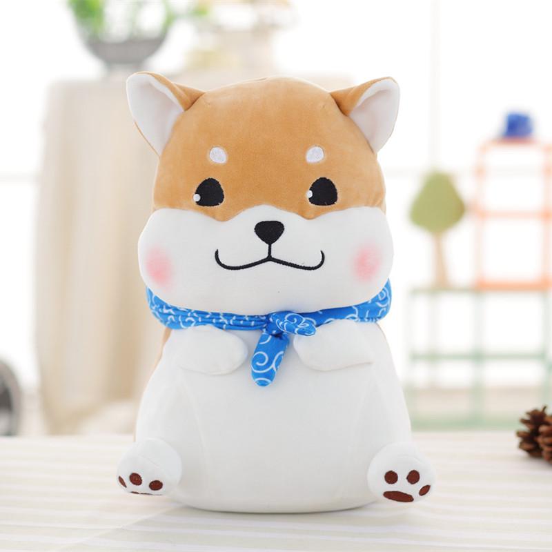 

1 шт. 40 см милая толстая собака сиба-ину плюшевая игрушка мягкая игрушка собака кукла для детей дети хороший день святого валентина синий