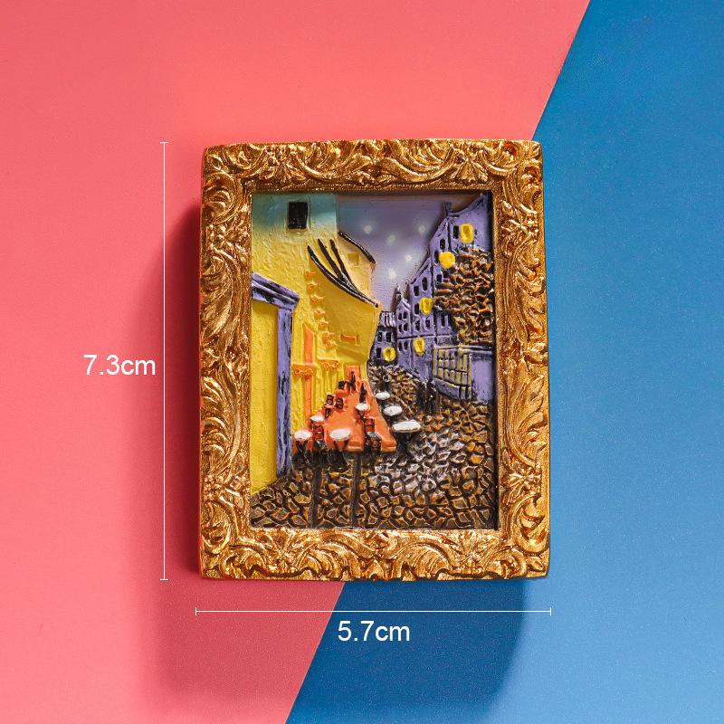 Van Gogh Refrigerator Magnets Cartoon Magnetic Stickers Handmade Resin Crafts Cute Souvenir Fridge Magnet Gift For Kids Birthday