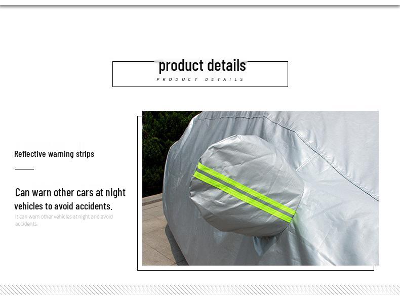 PEVA Thickened Cotton Flannel Camouflage Car Cover with Reflective Strips